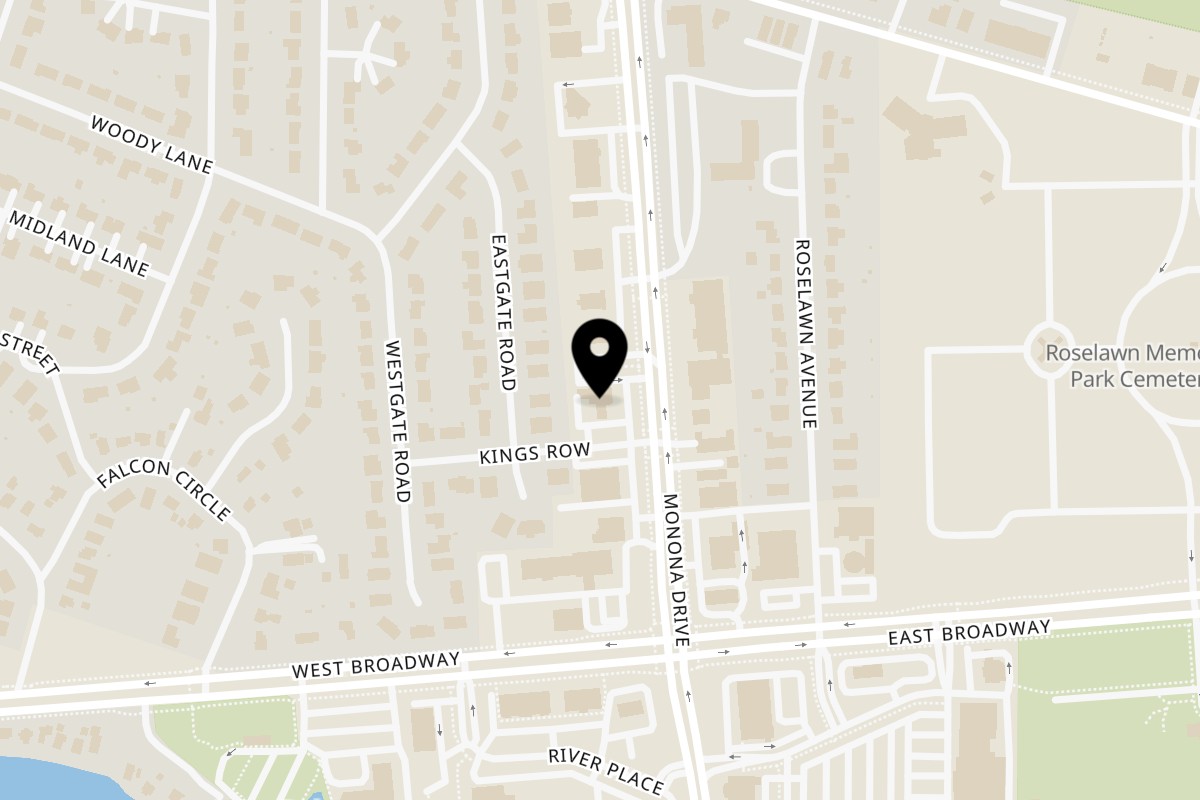 Map showing the location of El Gallo Mexican Cuisine on 6309 Monona Dr in Monona